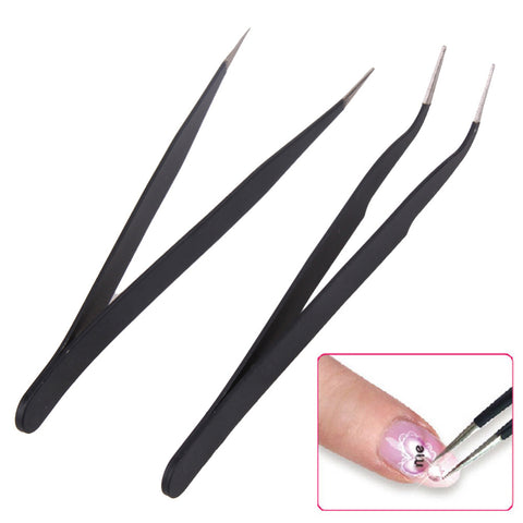 Black Nail Art Tweezers